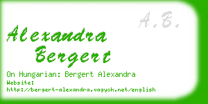 alexandra bergert business card
